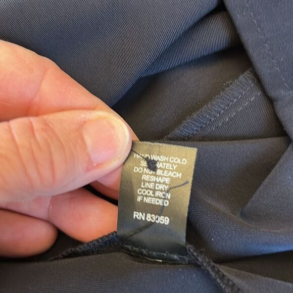 S&D Diya Halter Navy Split Back Blouse Size S New - Picture 11 of 11